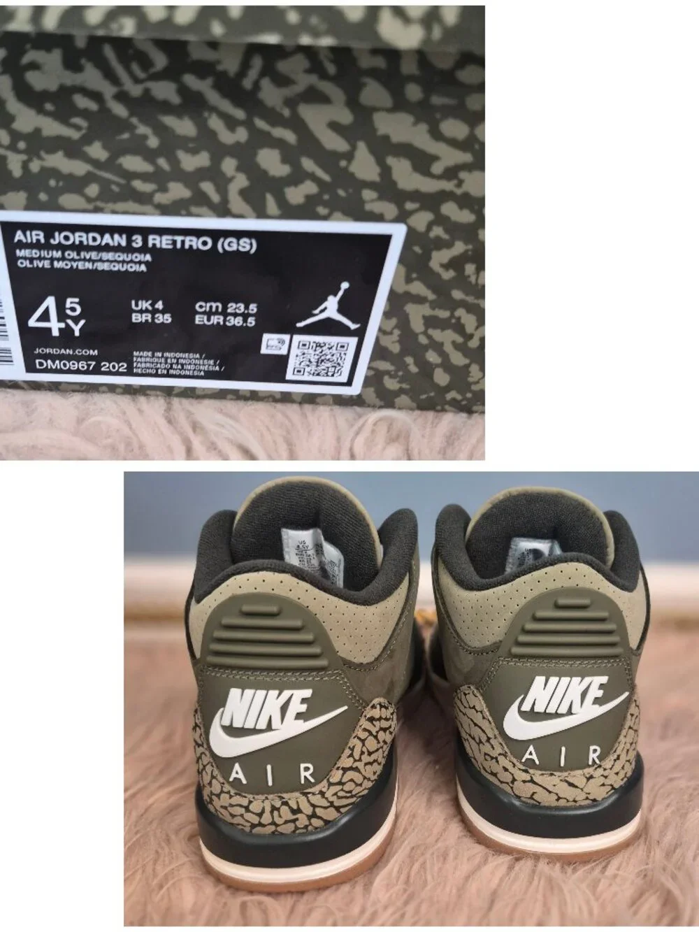 NWB NIKE Jordan Retro 3 Basketball Sneakers - W6